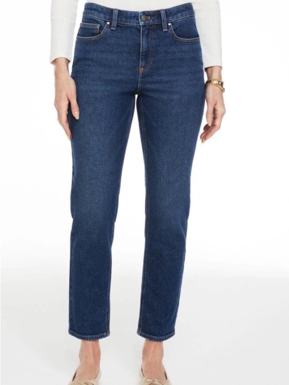 Talbots Straight Leg Jeans in Dark Blue Wash
